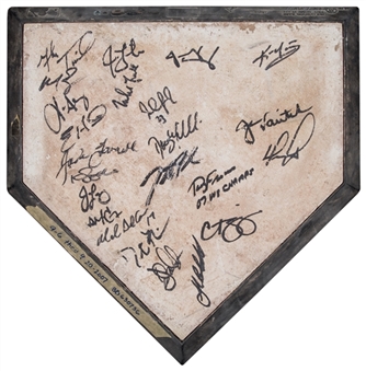 2007 Boston Red Sox Game Used Multi Signed Home Plate With Over 20 Signatures (MLB Authenticated, Steiner, & JSA) 